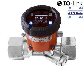 duk-durchfluss.png: Ultrasonic Flow Meter with IO-Link - Inline - DUK