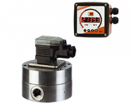 dzr-adi-1-durchfluss.png: Gear Wheel Flowmeter - Dosing Electronics DZR with ADI-1