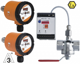 kal-durchfluss.png: Calorimetric Flow Meter / Switch KAL